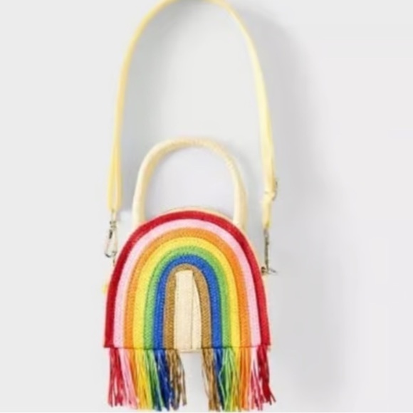 Rainbow Cross body bag mini zip fringe purse new with tag Target Pride Size Mini - Picture 9 of 13
